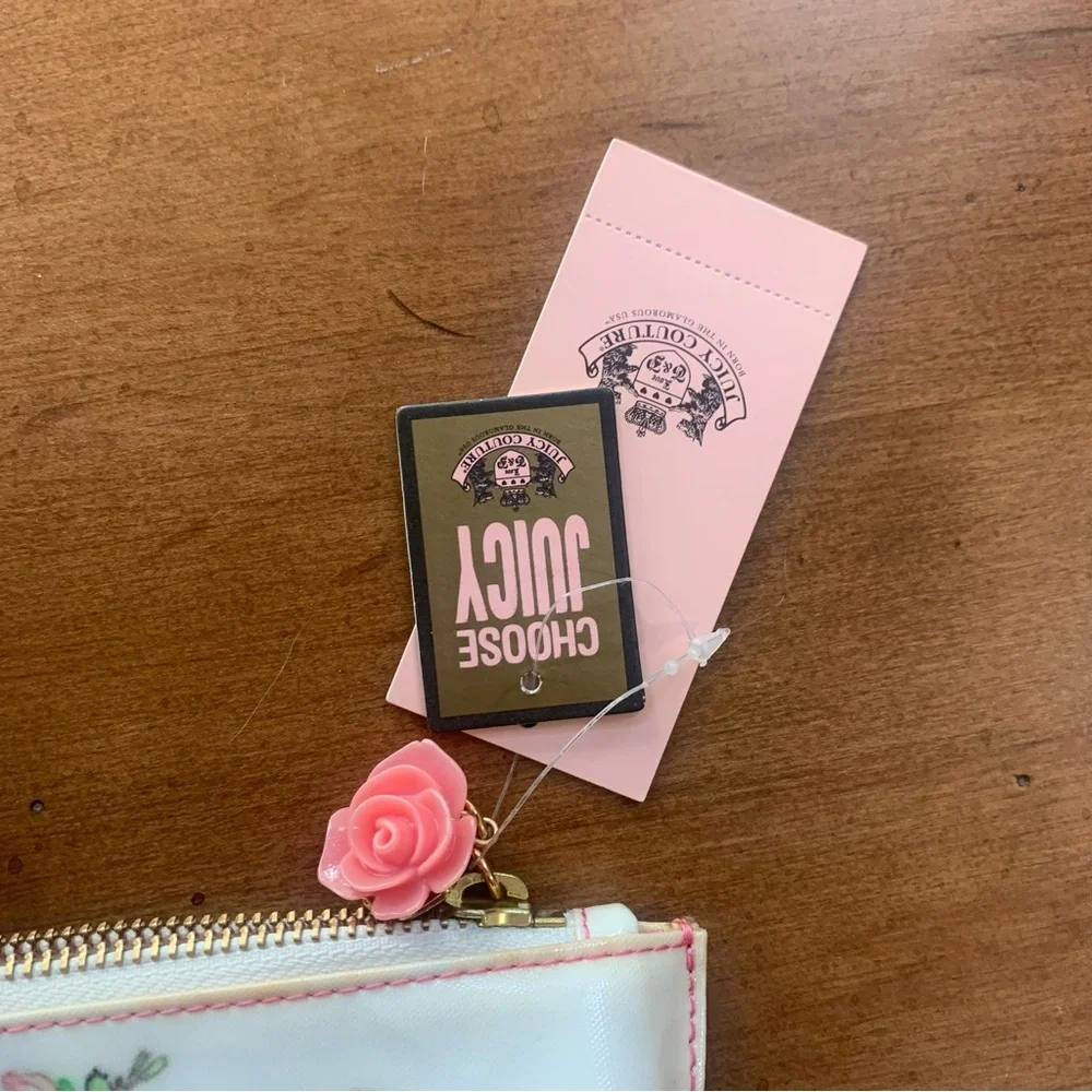 Juicy Couture Pam Gela Smells Like Couture Floral Zip Pencil Case Makeup Pouch